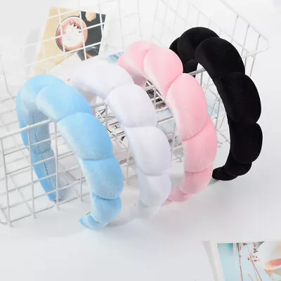 Womens Spa Headband Skincare Hairband Make Up Hair Band Sponge Adjustable NEW • £5.45