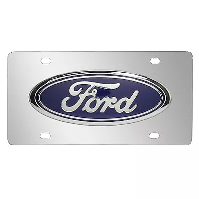 Ford 3D Logo In Super Size Chrome Stainless Steel License Plate Made In USA • $58.99