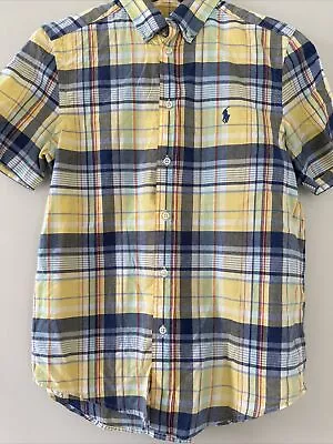 Ralph Lauren NWT Checked Cotton Shirt Boys Size L (14-16) 160/80 • $15