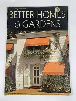 Vtg Better Homes & Gardens August 1937 Garden Home • $13.49