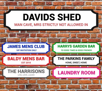 £12.99 • Buy Personalised Street Sign Plaque Printed Indoor Outdoor Garden Bar Room Signs