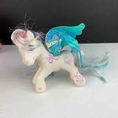MLP My Little Pony G3 2004 Star Catcher Pegasus White Pony Horse Blue Eyes Toy * • $28.04