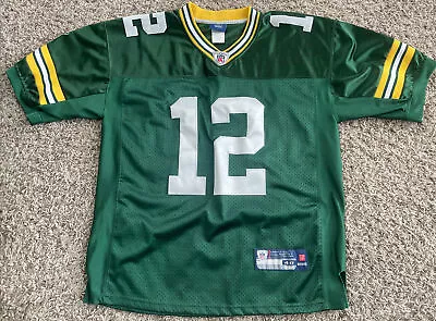 Stitch Reebok Aaron Rodgers NFL On Field Jersey Stitched SZ 48 Green Bay Packers • $42.49