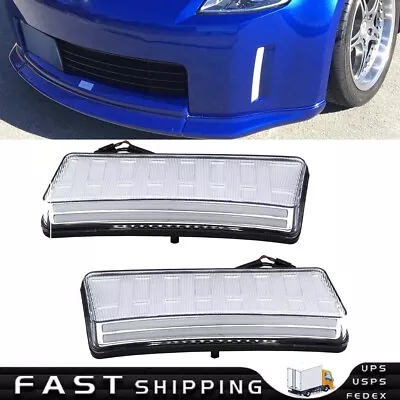 Fit 2003 2004 2005 Nissan 350Z LED Fog Light Front Bumper Clear DRL Driving Lamp • $50.39