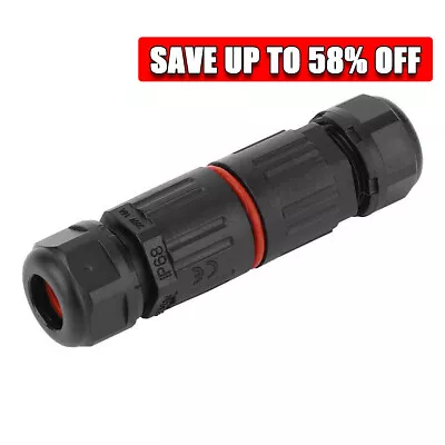 £2.96 • Buy 2 Pin Pole Core Joint Outdoor IP67 Waterproof Electrical Cable Connector CE ROHS