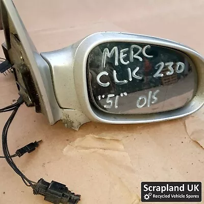 MERCEDES W208 C208 1997-2002 CLK Silver Driver Off Side Electric Wing Mirror • $31.57