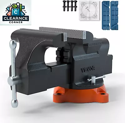 VEVOR Bench Vise 6-Inch Jaw Width 5.9-Inch Jaw Opening 360-Degree Swivel Locki • $51.87