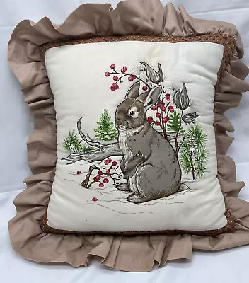 Vintage Bunny Easter Pillow Rabbit 17x14 Inches • $39.99