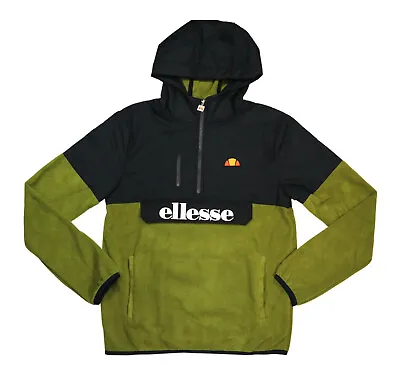 Ellesse Esine Collection 1/2 Zip Logo Front Men's Hooded Fleece Jacket NWT • $44.95