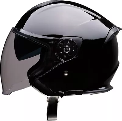 Road Max Solid Open Face Street Helmet Gloss Black Medium Z1R 0104-2511 • $99.95