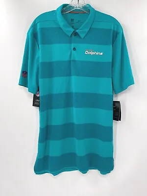 Miami Dolphins Coaches Sideline Nike Aqua Dri Fit Polo Brand New W/tags 2019 Yr • $39.99