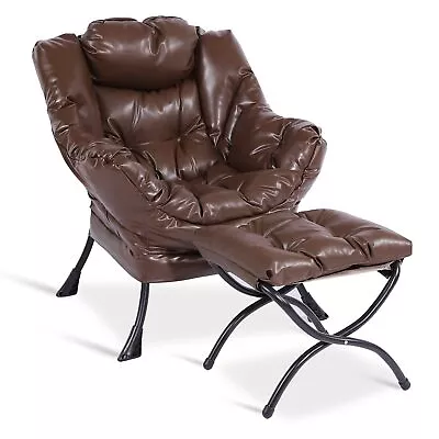 Modern Lazy Chair Accent Leisure Single Sofa Chair With Soft High Wing Back • $119.99