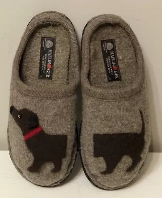 Haflinger Doggy Comfort SLIPPERS Size 40  Earth Boiled WOOL US 9 • $39.95