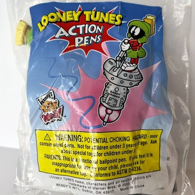 $8.99 • Buy Looney Tunes Action Pens Marvin The Martian Vintage Sealed Wendy's Kids Meal Toy