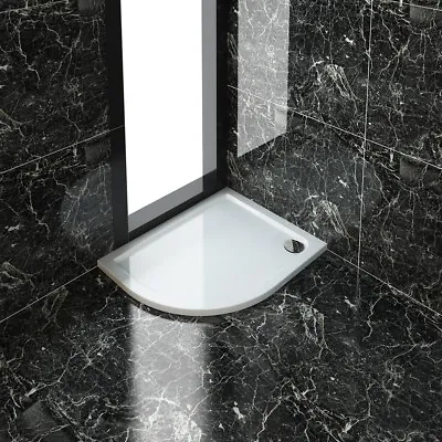 £132.99 • Buy 1000x800mm Offset Quadrant Shower Tray Left Hand Entry For Cubicle And Waste