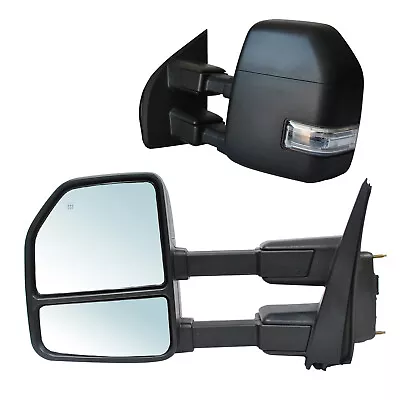 Towing Mirrors For 2017-2020 Ford F-250 Super Duty Power Heated LED Signal LH RH • $229.99