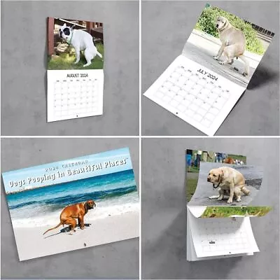 Paper Dog Pooping Wall Calendar Daily Organiser Calendar  Home Decoration • £6.64