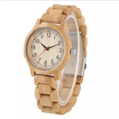 Womens Wood Watch Solid Wooden Wristwatch Lady Handmade Watches Christmas Gift • $42.88