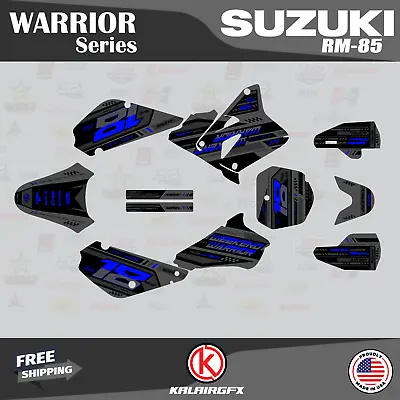 $49.99 • Buy Graphics Kit For Suzuki RM85 (2001-2023) RM 85 Warrior-Blue Shift