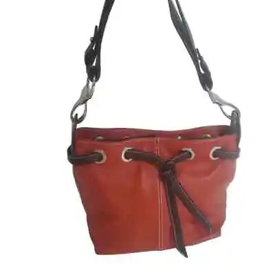 Vintage Vera Pelle Italian Leather Crossbody Shoulder Hobo Bag Purse • $35