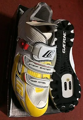 Shoes Mountain Bike Gaerne G. BS MTB Shoes 45 Yellow Made IN Italy Fahrradschuhe • $91.44