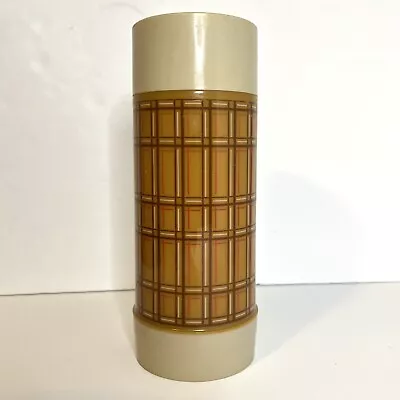 VINTAGE Aladdin Best Buy Wide Mouth Thermos WM4060 Cup 240 Brown Plaid Quart • $24.99