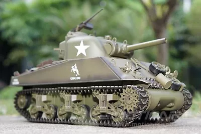 RC Tank BB Model Heng Long 1/16 Sherman Radio Control INFRARED V7 Military UK • $351.11