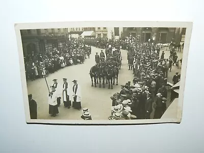 British Army In Street Procession RPPC Postcard By Fred Spalding Of Chelmsford • £15