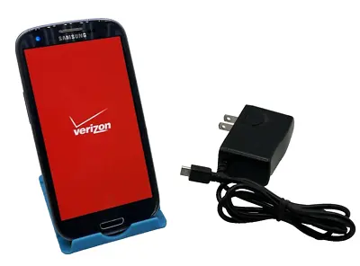 Verizon Wireless Samsung Galaxy S3 - BLUE - W/CHGR⚡🔌  - FAST SHIPPING! 💨 • $29.99