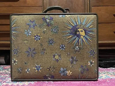 *RARE* 1950s Piero Fornasetti For Hartmann Green Tweed Sunshine Suitcase • $600