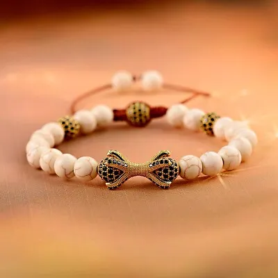 $5.84 • Buy Luxury Gold CZ Bracelets Dragon Claw Stone Beads Bracelet For Men Women Jewelry