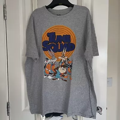 Space Jam Tune Squad T-Shirt Men's XXL Grey Looney Tunes Basketball Short Sleeve • £15