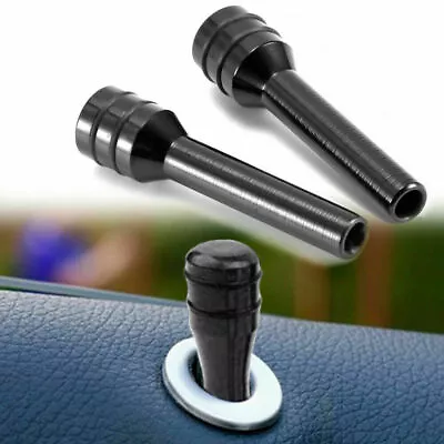 2X Car Accessories Aluminum Alloy Car Door Lock Knob Pull Pin Cover Parts Black • $5.04