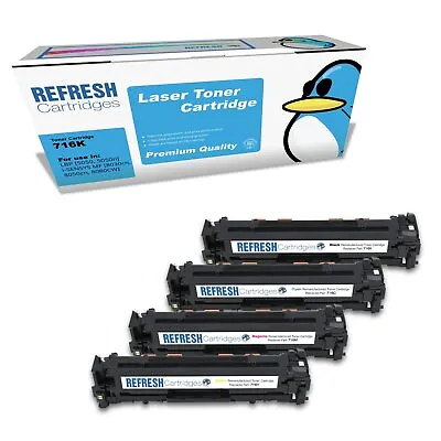Refresh Cartridges Full Set Pack 716K/C/M/Y Toner Compatible With Canon Printers • £52.57