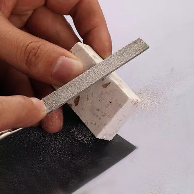 $3.27 • Buy 2pcs Diamond File Plastic Handle Metal Stone Grinding Flat Diamond Needles Set