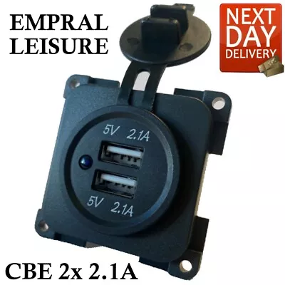 12v CBE C-Line Dual Double USB Socket Module Charger Campervan Caravan Motorhome • £13.49