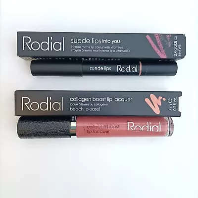 Rodial : Suede Lips Into You & Collagen Boost Lip Lacquer : Beach Please! 7ml • £24.99