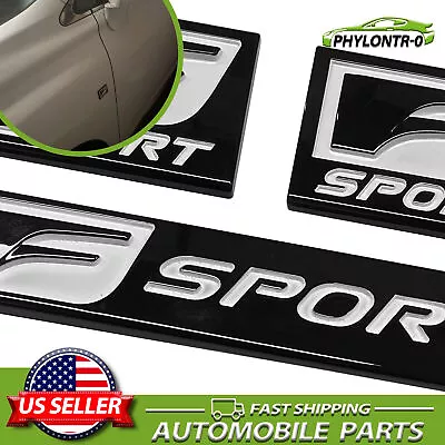 3PC Black White F-Sport Emblem Fender Rear Side Badge For IS-F GS F RC IS250 350 • $16.99