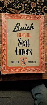 Vintage Crestwill NOS 1950's Buick Car Seat Covers Maroon Color Part No 980893 • $199