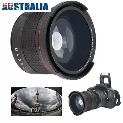 New 58mm 0.35X Fisheye Camera Lens Wide Angle For Canon Rebel T7 EOS 80D 77D 70D • $46.95