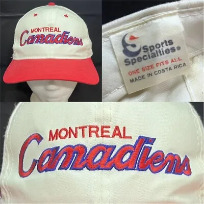 Vtg Montreal Canadiens Sports Specialties Snapback Hat NHL Hockey Logo Twill Cap • $99.99