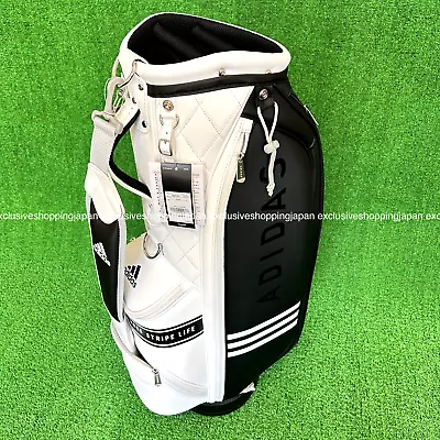 Adidas Golf Three Stripe Cart Bag Black White Ladies Women 5 Way Divider 8.5  • $330