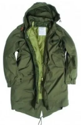 £129.74 • Buy US Gi Shell Hooded Parka M51 Army Winter Jacket Field Parka Fishtail Large