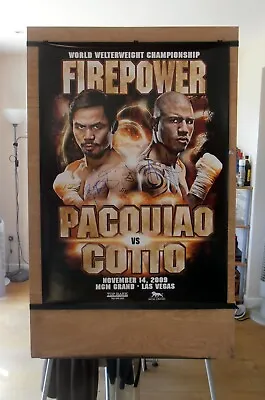 MANNY PACQUIAO Vs. MIGUEL COTTO: DUAL SIGNED Original Onsite Boxing Fight Poster • $631.48