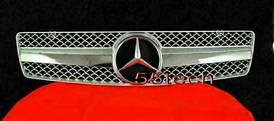 Mercedes R129 SL320 SL500 Grille Grille 1990 2002 1 Fin Silver Benz 500SL 600SL • $139.99