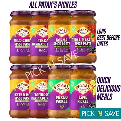 Patak Pickles & Chutneys All Flavours | Different Pack Sizes Available -FREE P&P • £6.99