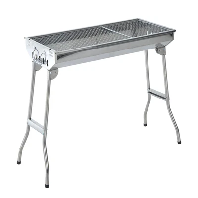 $63.97 • Buy Charcoal BBQ Grill Cooker Portable Picnic Outdoor Cooking Large Stainless Steel