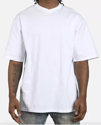 Luxe-T Luxury Sport White Fitted V Neck T-Shirt Mens Size M New Lot Of 2 • $15.95