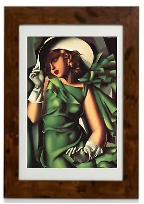 Young Lady With Gloves (Girl In Green Dress) Framed Print By Tamara De Lempicka • £28.04