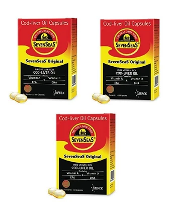 $39.99 • Buy Original Seven Seas Cod Liver Fish Oil Capsules 100 Capsules Pack Of 3 Vitamins